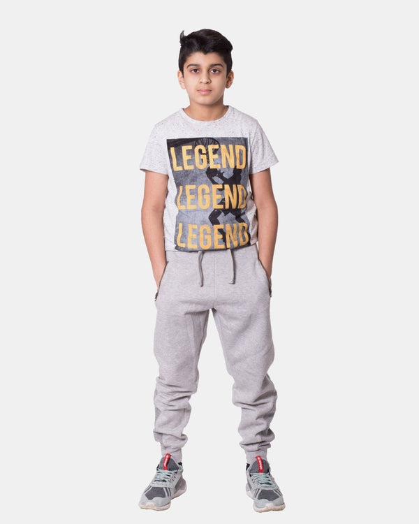 noroze Grey Loose-Fit Joggers for Kid's