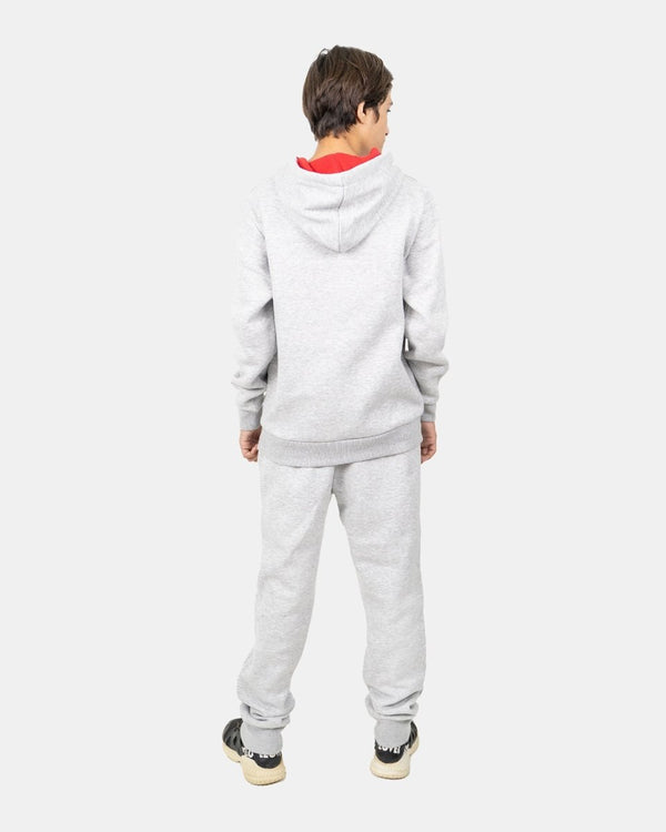 Noroze Grey/Red Contrast Fleece Tracksuit