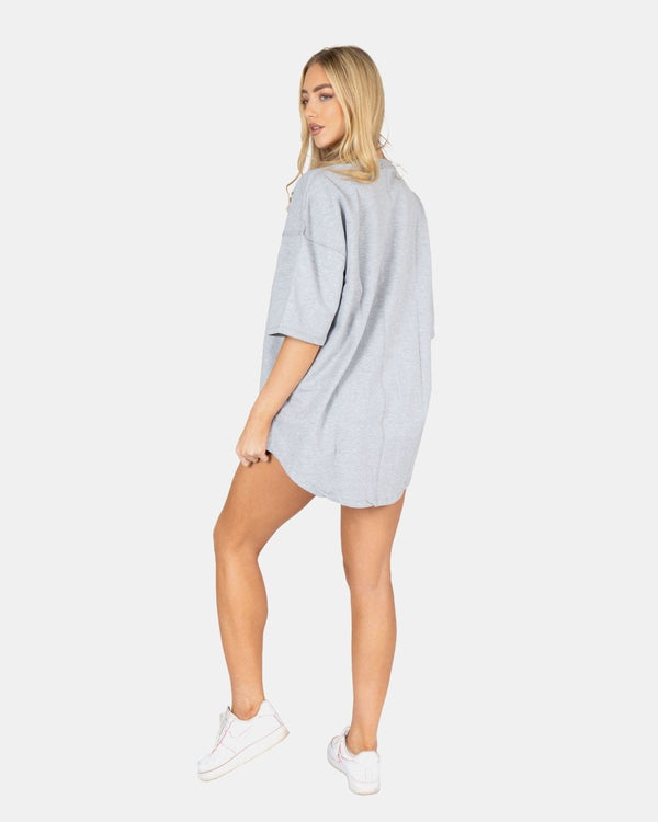 Noroze Grey Women Loose Baggy Oversized T-Shirt