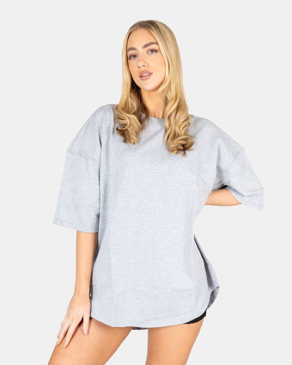 noroze Grey Women Loose Baggy Oversized T-Shirt