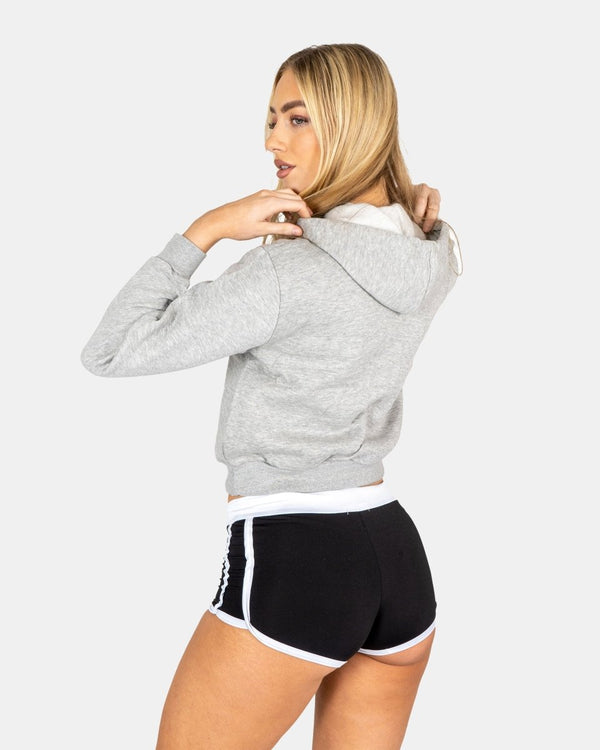 Noroze Grey Women's Plain Long-Sleeve Hoodie