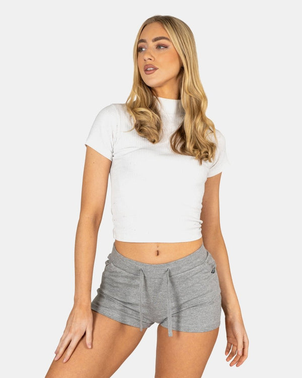 noroze Grey Womens Cotton Shorts