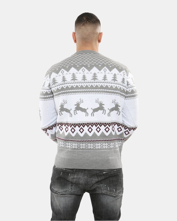 Noroze Grey Xmas Tree Crewneck Sweatshirt