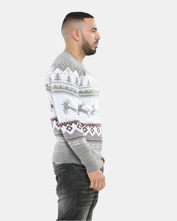 Noroze Grey Xmas Tree Crewneck Sweatshirt