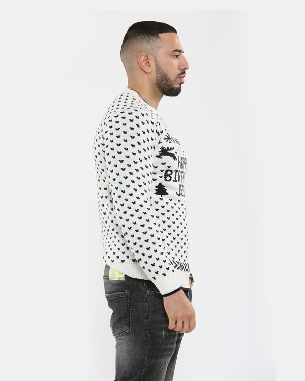 Noroze Happy Birthday Jesus Cream Jumper