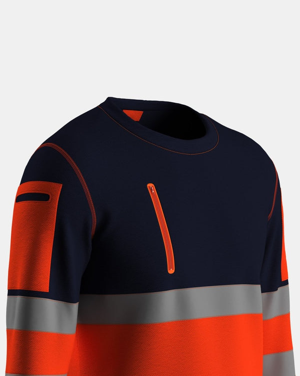 Noroze Hi Vis Sweatshirts Orange/Navy (SW1)