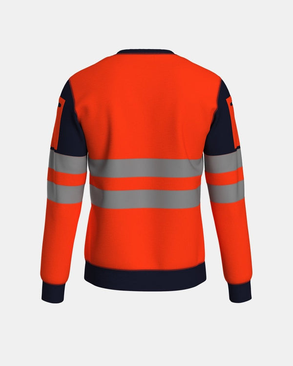 Noroze Hi Vis Sweatshirts Orange/Navy (SW2)