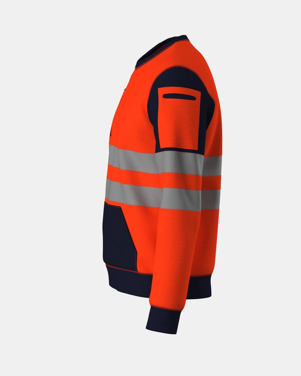 Noroze Hi Vis Sweatshirts Orange/Navy (SW2)