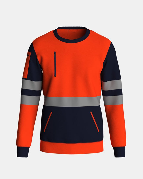 noroze Hi Vis Sweatshirts Orange/Navy (SW3)