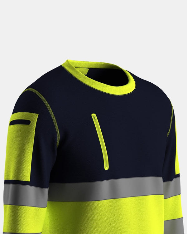 Noroze Hi Vis Sweatshirts Yellow/Navy (SW1)