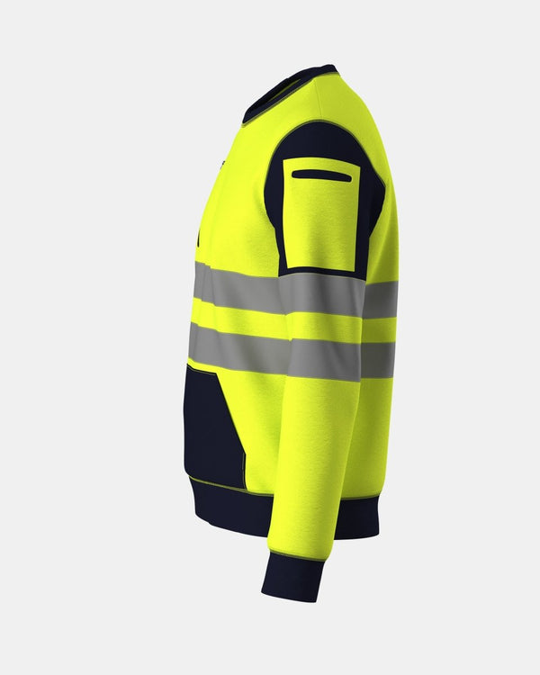 Noroze Hi Vis Sweatshirts Yellow/Navy (SW2)