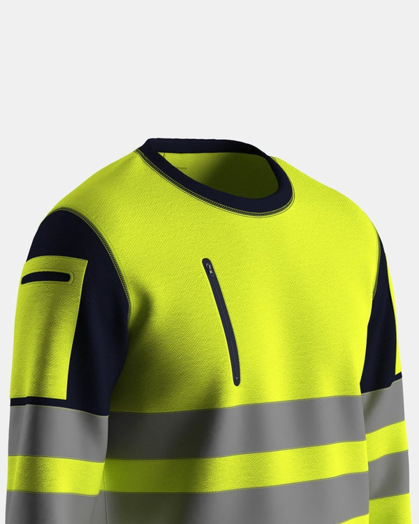 Noroze Hi Vis Sweatshirts Yellow/Navy (SW2)