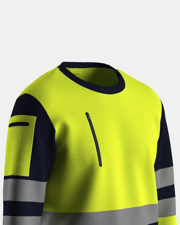 Noroze Hi Vis Sweatshirts Yellow/Navy (SW3)