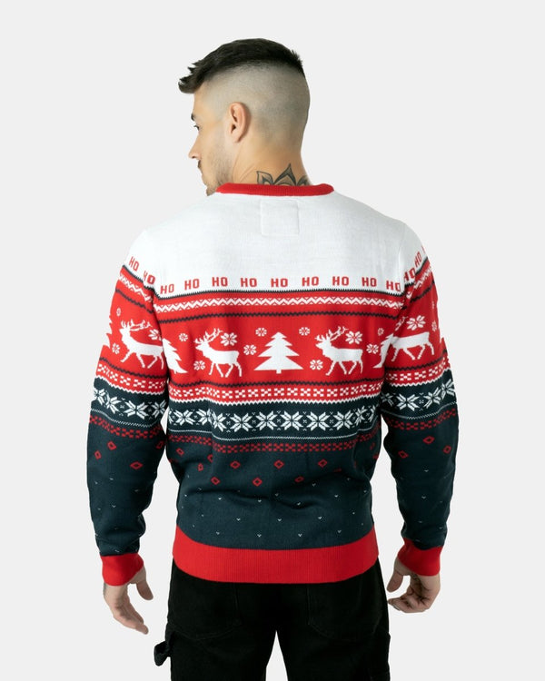 Noroze Hoho Reindeer Tree Red Xmas Jumpers