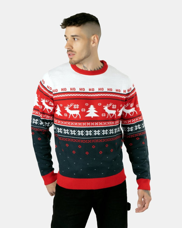 Noroze Hoho Reindeer Tree Red Xmas Jumpers