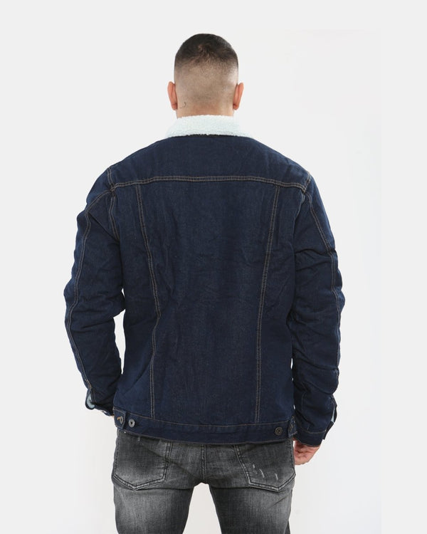 Noroze Indigo Sherpa Lined Denim Jacket