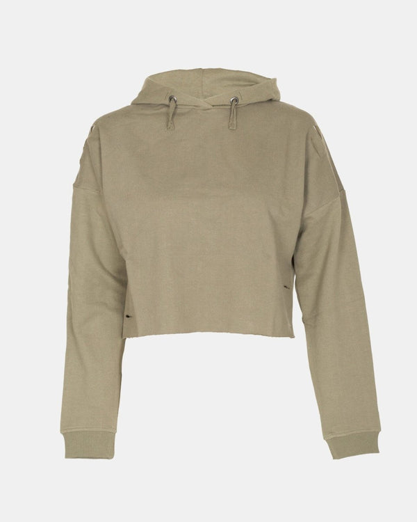 Noroze Khaki Girl's Long-Sleeve Hoodie