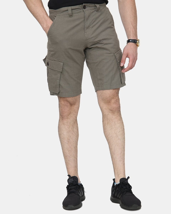 Noroze Khaki Knee Length Cargo Shorts