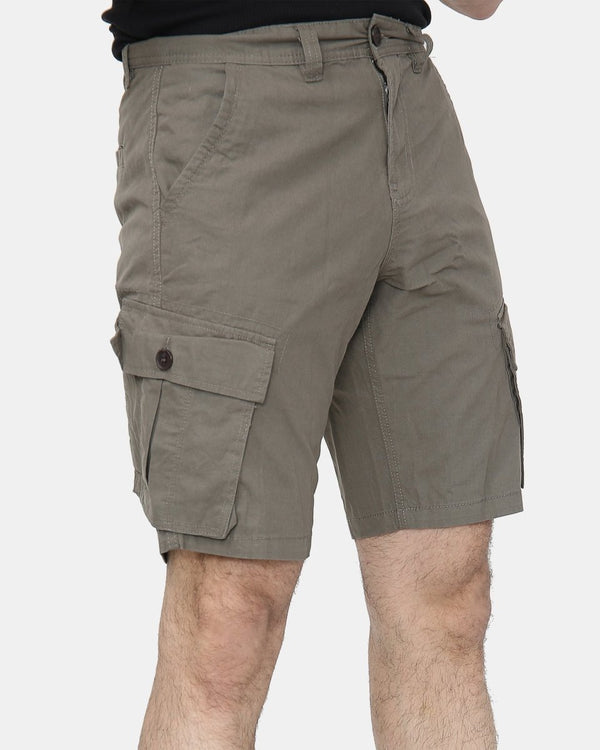 Noroze Khaki Knee Length Cargo Shorts