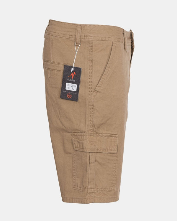 Noroze Khaki Mens Combat Canvas Chino Shorts