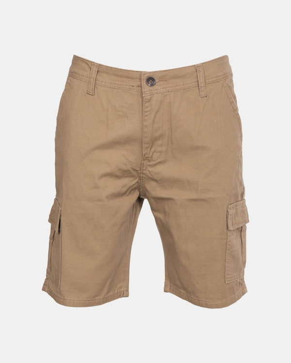 noroze Khaki Mens Combat Canvas Chino Shorts