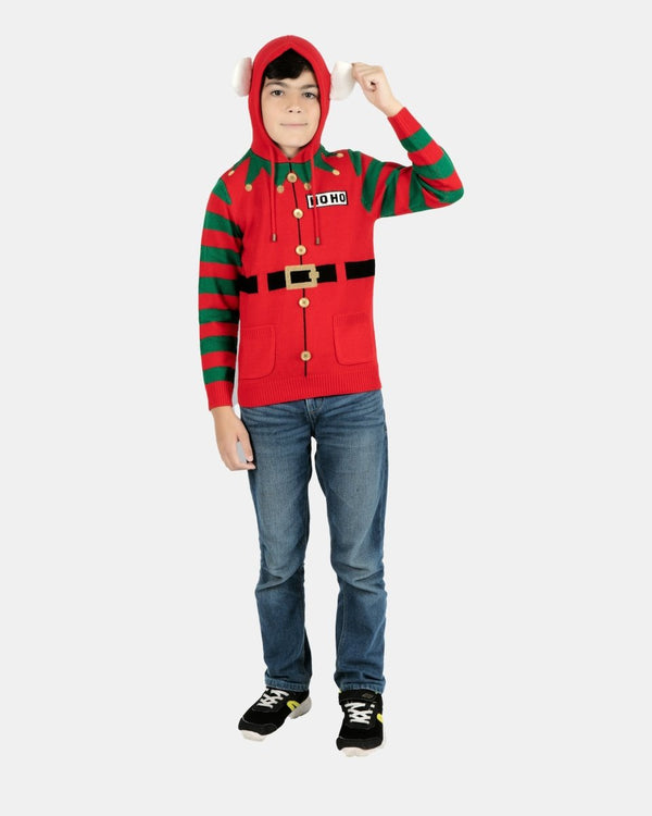 Noroze Kids Elf Hoho Red C-Jumper