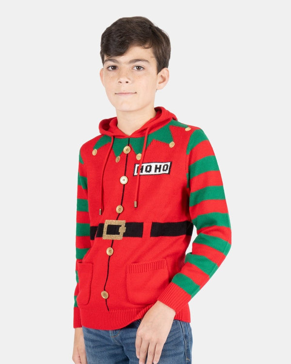 noroze Kids Elf Hoho Red C-Jumper