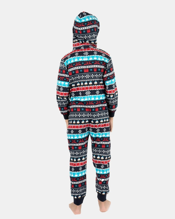 Noroze Kids Navy Loungewear Christmas Onesie