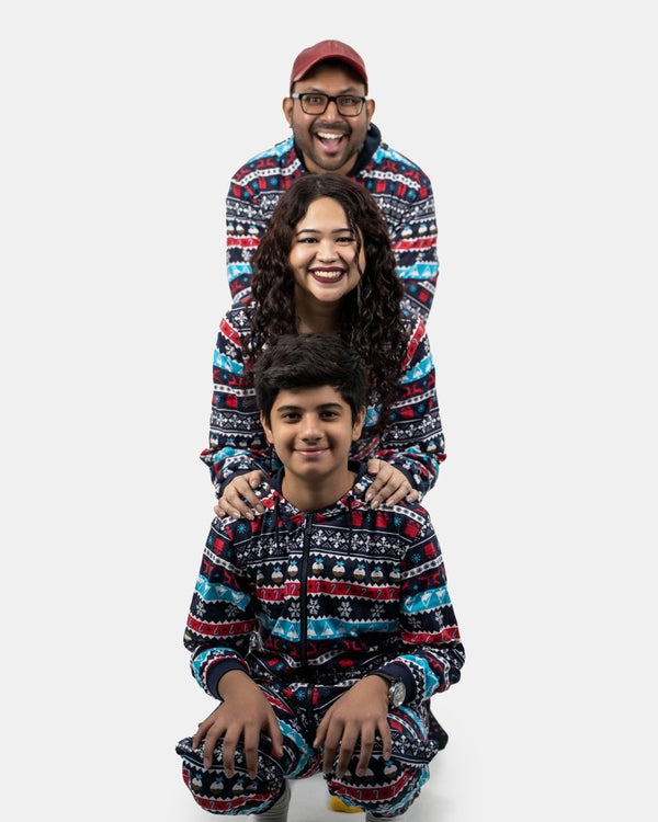 Noroze Kids Navy Loungewear Christmas Onesie