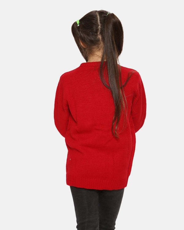 Noroze Kids Penguin Red Retro Christmas Jumper