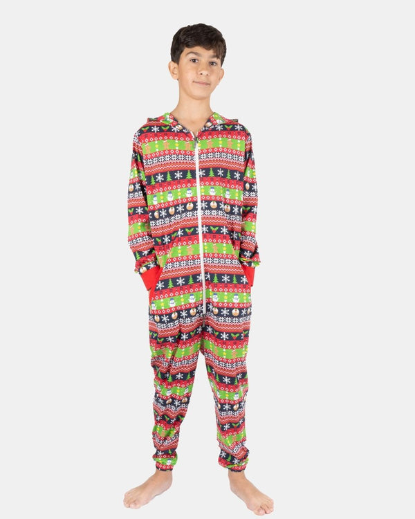 Noroze Kids Red Loungewear Christmas Onesie