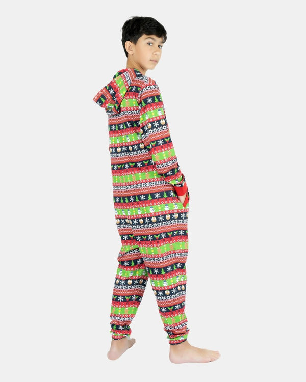 Noroze Kids Red Loungewear Christmas Onesie