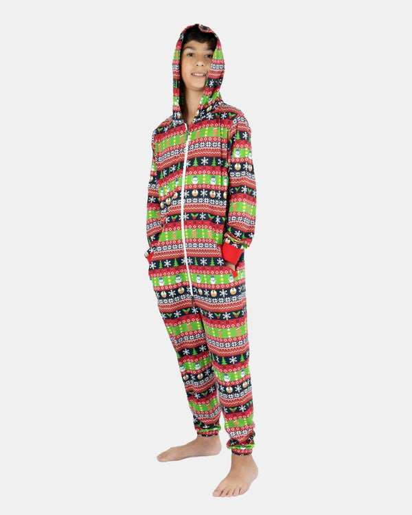 noroze Kids Red Loungewear Christmas Onesie