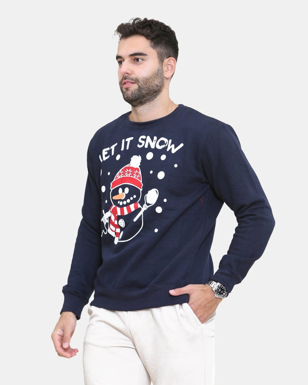 Noroze Let It Snow Navy Men’s Christmas Jumper