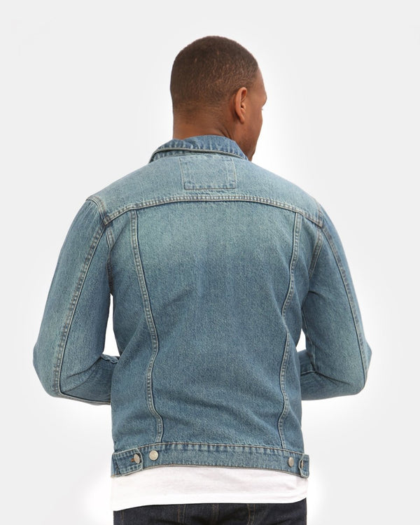 Noroze Light Blue Classic Washed Denim Jacket