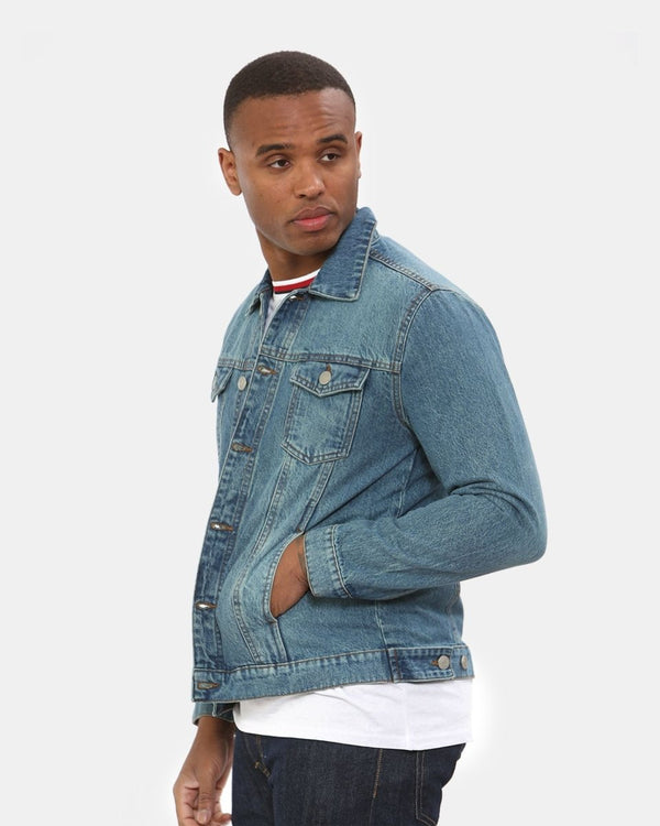 Noroze Light Blue Classic Washed Denim Jacket