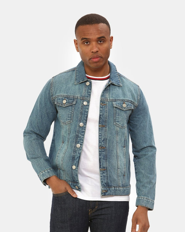 noroze Light Blue Classic Washed Denim Jacket