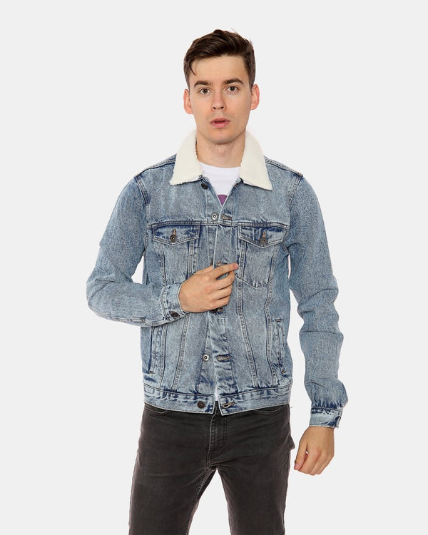 Noroze Light Blue Western Style Denim Jacket