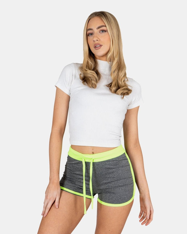 noroze Lime Gym Fleck Summer Shorts
