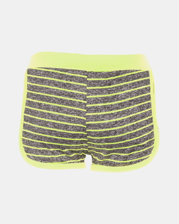 Noroze Lime Stripe Gym Fleck Summer Shorts