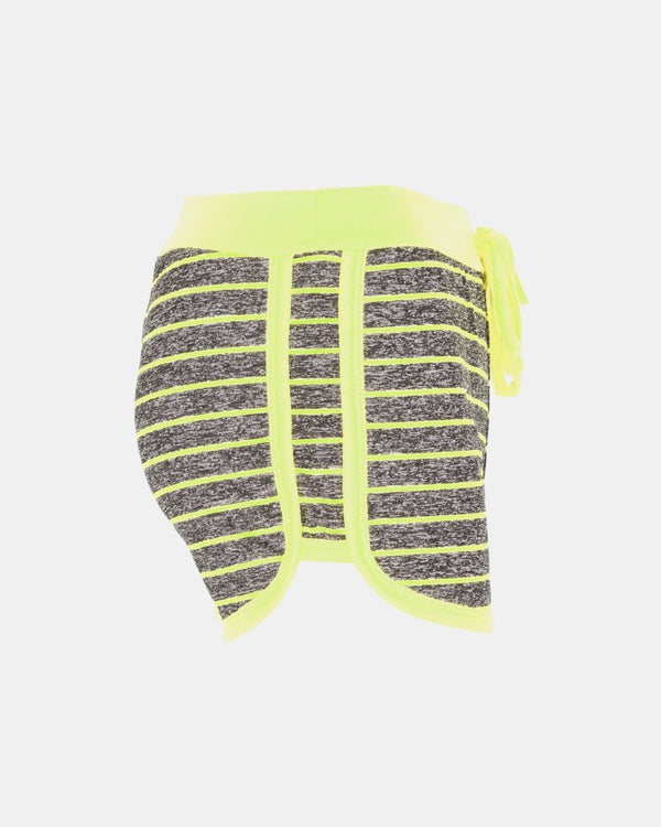 Noroze Lime Stripe Gym Fleck Summer Shorts