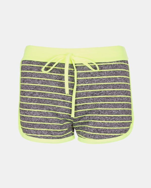 noroze Lime Stripe Gym Fleck Summer Shorts
