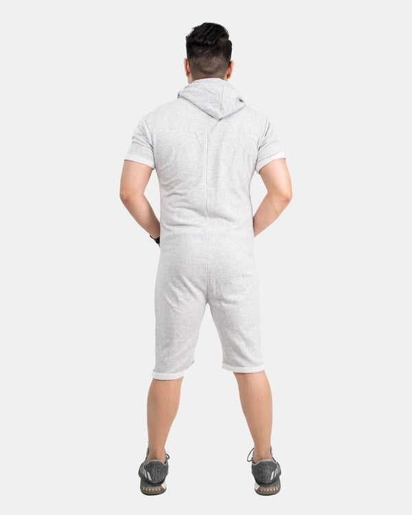 Noroze Marl Grey Men One-Piece Jumpsuit