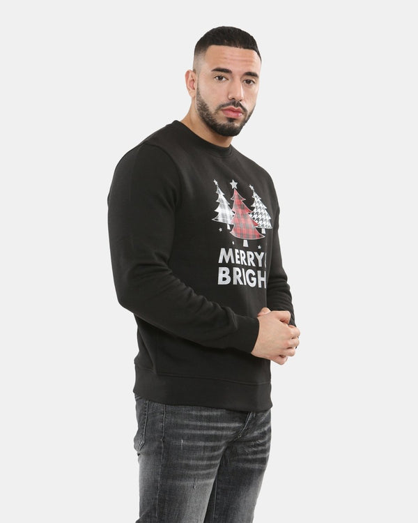 Noroze Marry & Bright Mens Black Xmas Jumpers