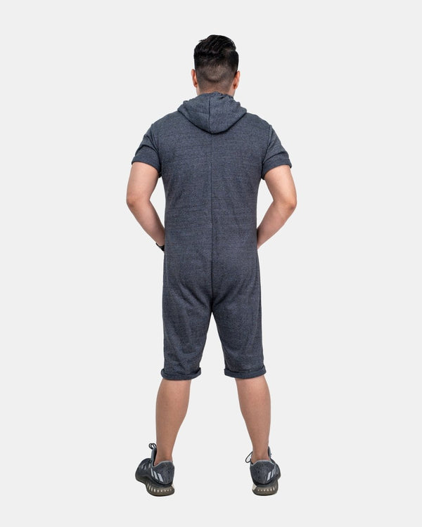 Noroze Mel Charcoal Men One-Piece Jumpsuit