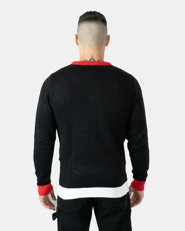 Noroze Men Elf Light Plug Black Christmas Jumper