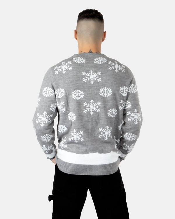 Noroze Men Gift Elf Grey Xmas Jumper