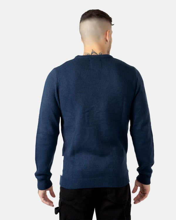 Noroze Men Xmas Tree Gift Navy Christmas Jumper