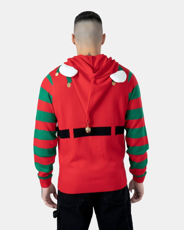Noroze Mens Elf Hoho Red C-Jumper
