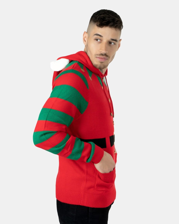 Noroze Mens Elf Hoho Red C-Jumper